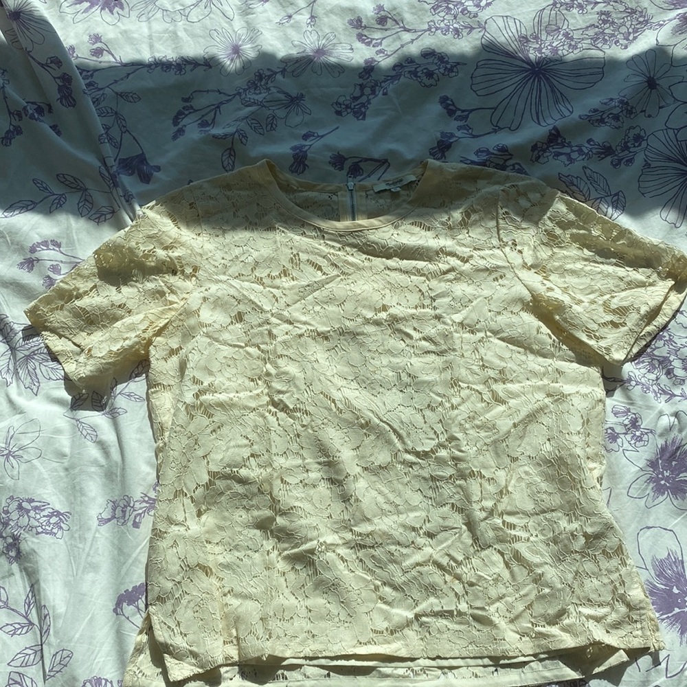 Cream lace top